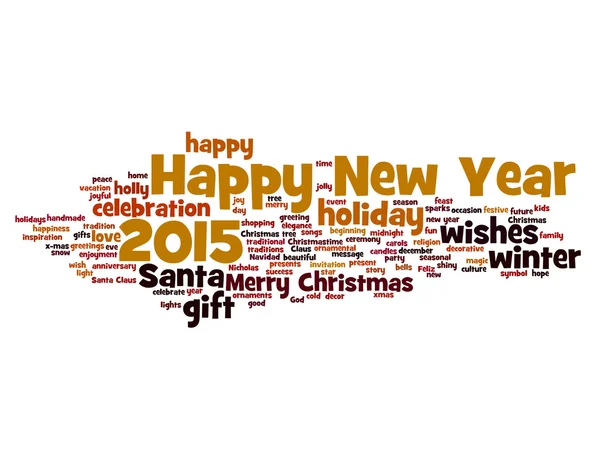 Boldog új évet wordcloud — Stock Fotó