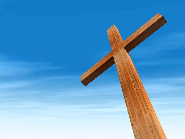 概念的木制十字架 — 图库照片