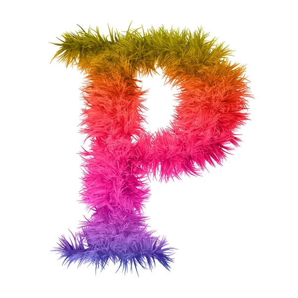 Colorful fur decorative font — Stock Photo, Image