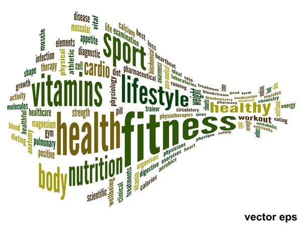 Health word cloud — Stock Vector