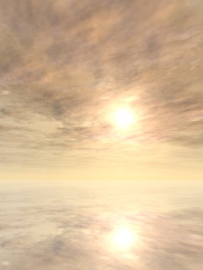 Gökyüzü bulutlu yansıması 