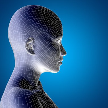 Tel kafes genç kadın yüzü 