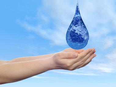 sıvı damla eline düşen 