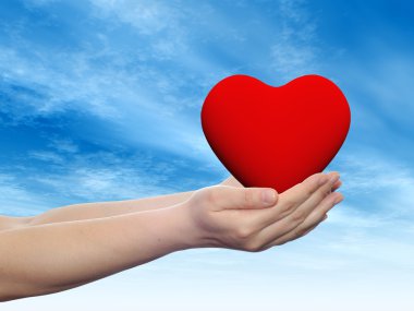 soyut kırmızı kalp 