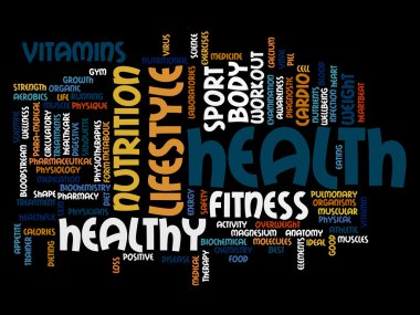 Soyut sağlık kelime bulutu 