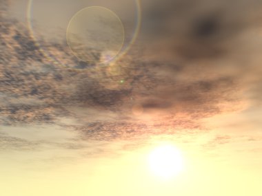 gündoğumu arka plan bulutlar ile 