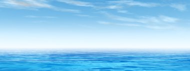 okyanus su dalgaları ve gökyüzü 
