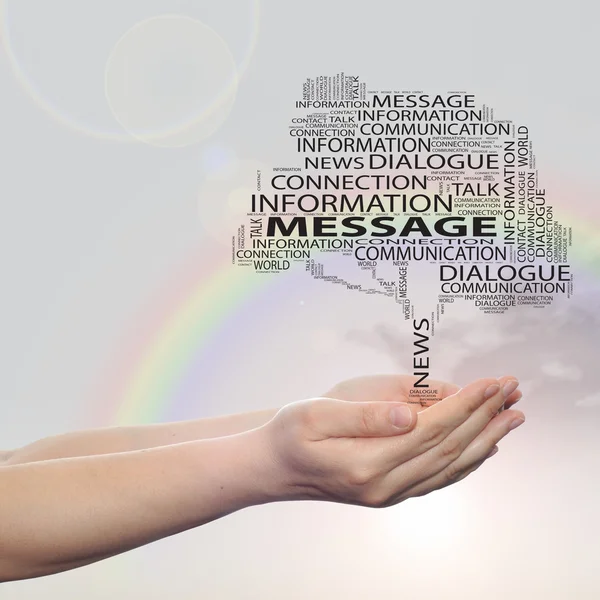 Neem contact op met word cloud t — Stockfoto