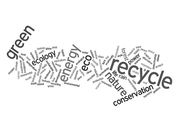 Energy and conservation word cloud — Stock Photo, Image