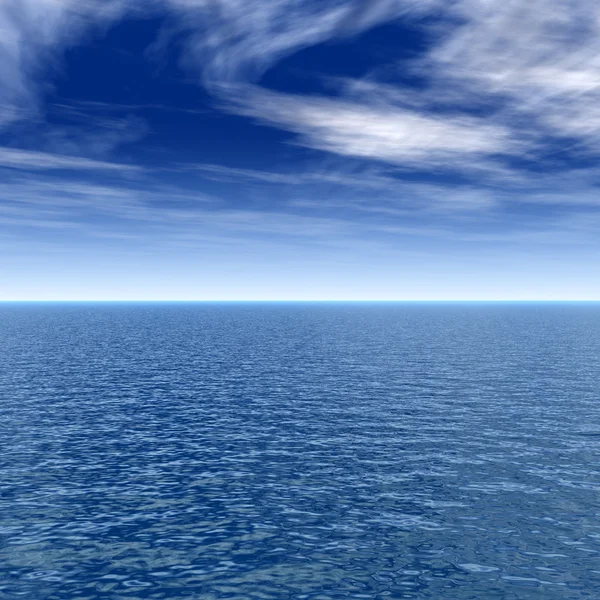 Ocean vattenvågor och sky — Stockfoto