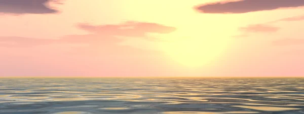 Морской пейзаж с волнами и небом — стоковое фото
