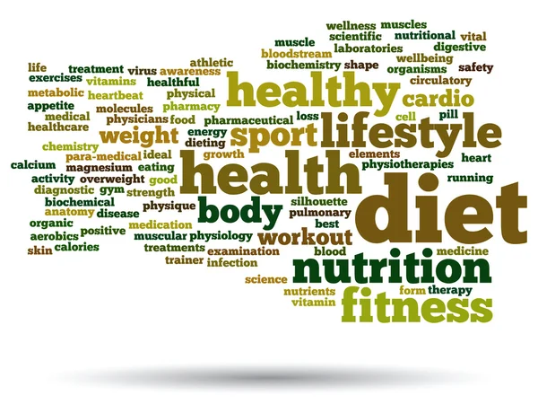 Gezondheid word cloud — Stockfoto