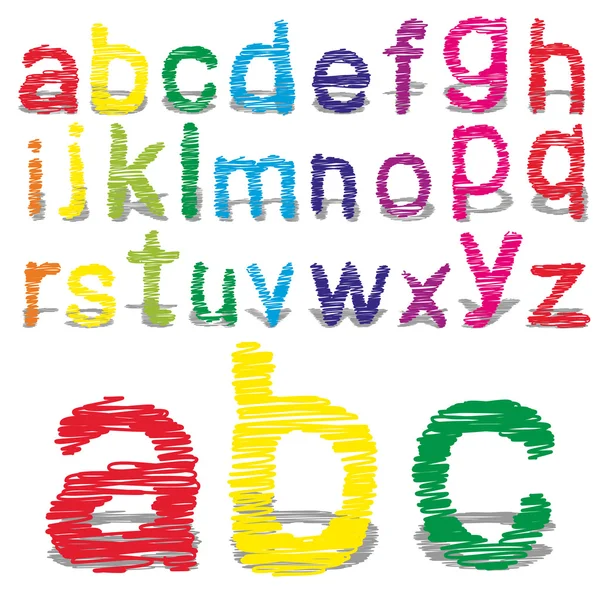 Renkli el yazısı yazı tipi — Stok fotoğraf