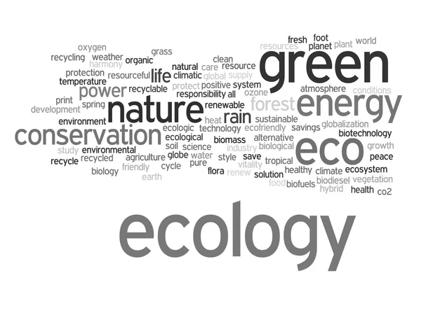 Ecologia parola nube — Foto Stock