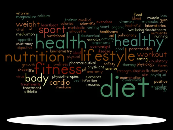 Gezondheid word cloud — Stockfoto