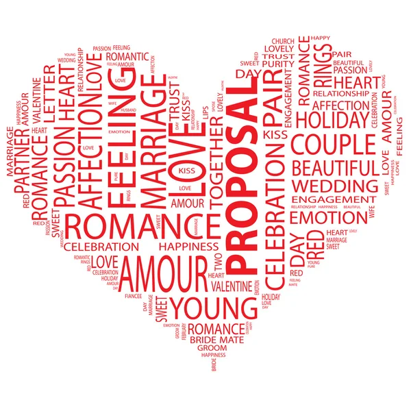 Valentine's Day wordcloud text — Stock Photo, Image