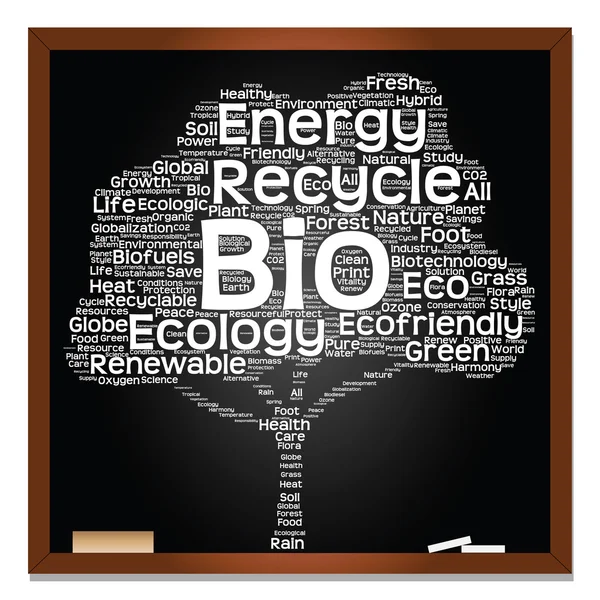 Ecologia, reciclar texto como wordcloud — Fotografia de Stock