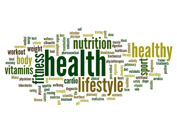 Abstract health word cloud — Stock Photo, Image