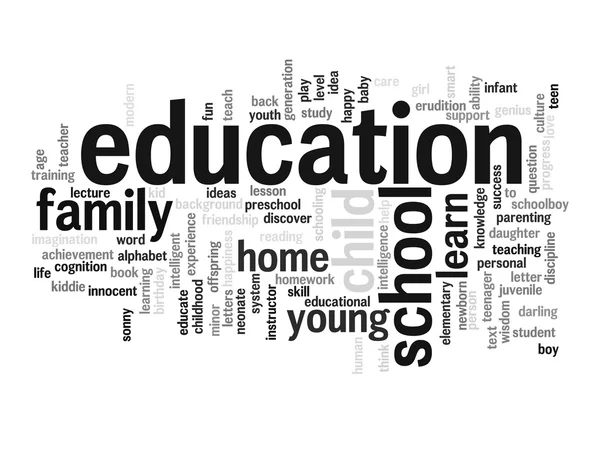 Child education abstract word cloud — Stock Photo, Image