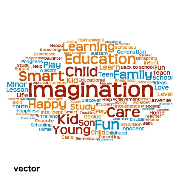 Educação Word Cloud — Vetor de Stock