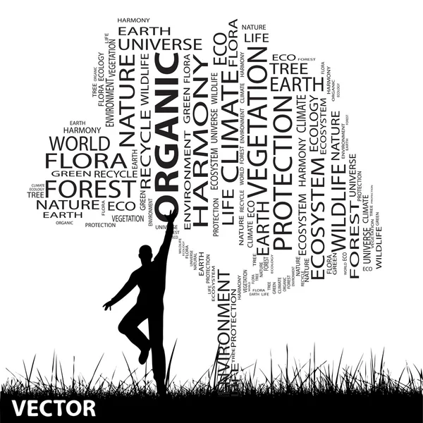 Ekologie slovo oblak — Stockový vektor