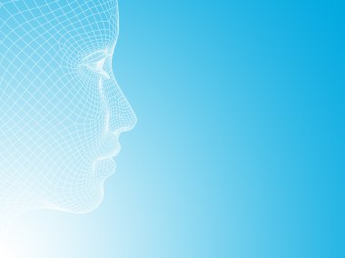 Tel kafes genç kadın yüzü 