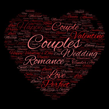 Sevgililer günü wordcloud metin