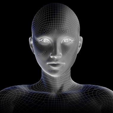 Tel kafes insan kadın kafası 