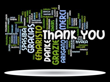 Soyut teşekkür ederim kelime bulutu 