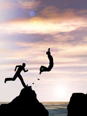 atlama erkekler siluetleri 