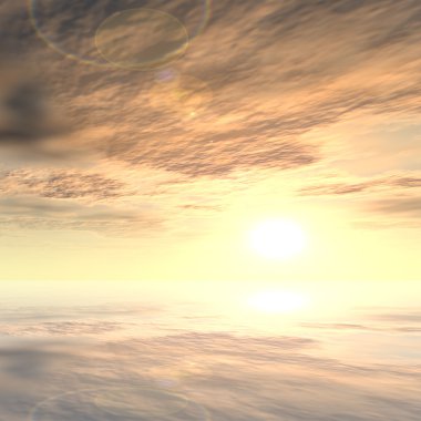 Gökyüzü bulutlu yansıması 