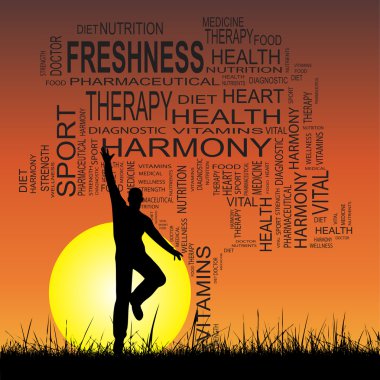 ağaç ve otların olarak metin kelime bulutu