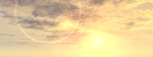 雲と日の出背景 — ストック写真