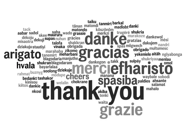 Abstract thank you word cloud — Stock Photo, Image