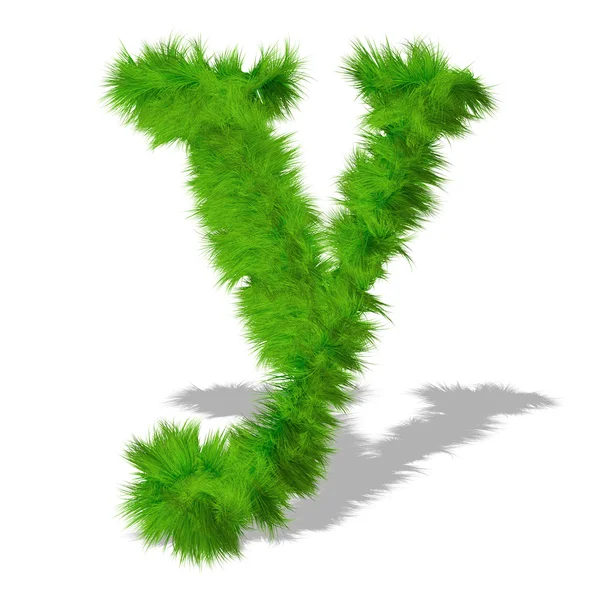 Groen gras lettertype — Stockfoto