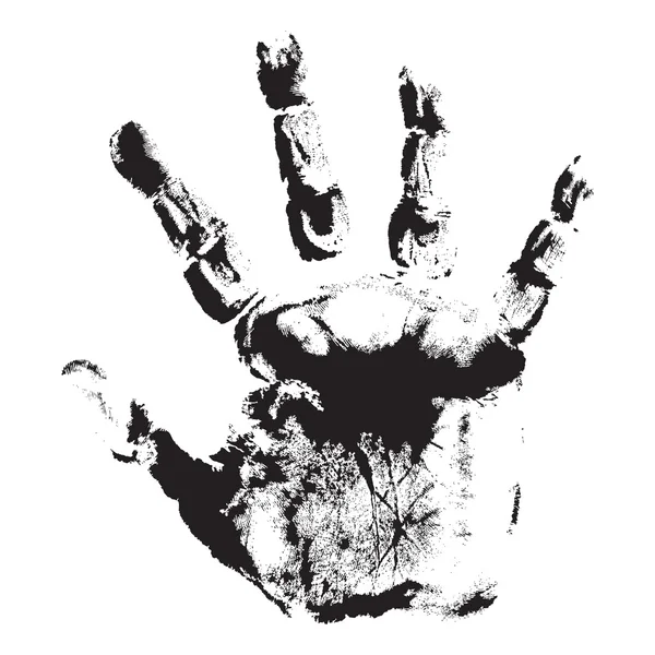 Fekete emberi handprint — Stock Fotó