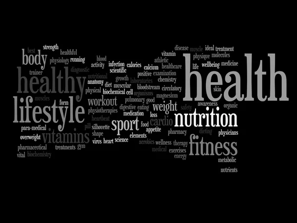Saúde dieta palavra nuvem — Fotografia de Stock