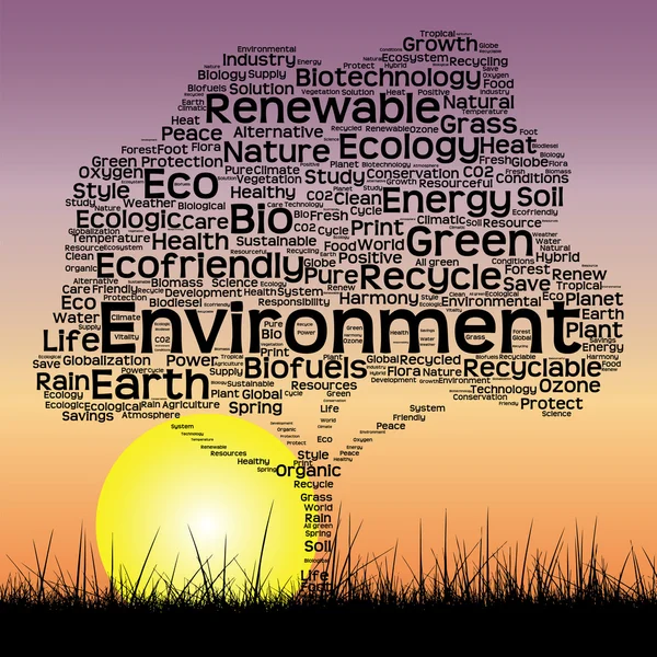 Ecology text word cloud — Stock Photo, Image