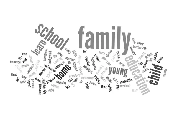 Child education abstract word cloud — Stock Photo, Image