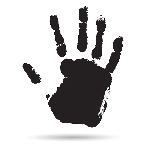 Empreinte de main humaine noire — Photo