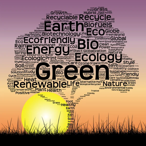 Ecology text word cloud — Stock Photo, Image