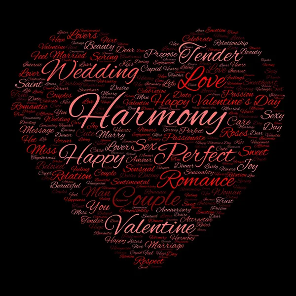 Valentine's Day wordcloud text — Stock Photo, Image