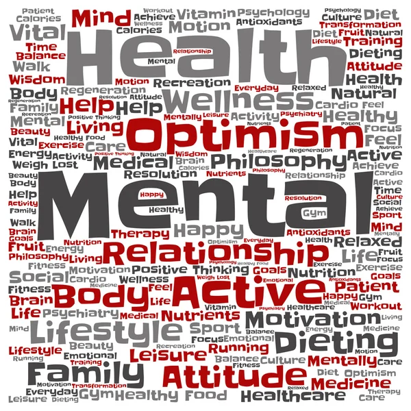 Mental health  word cloud — Stock Photo, Image