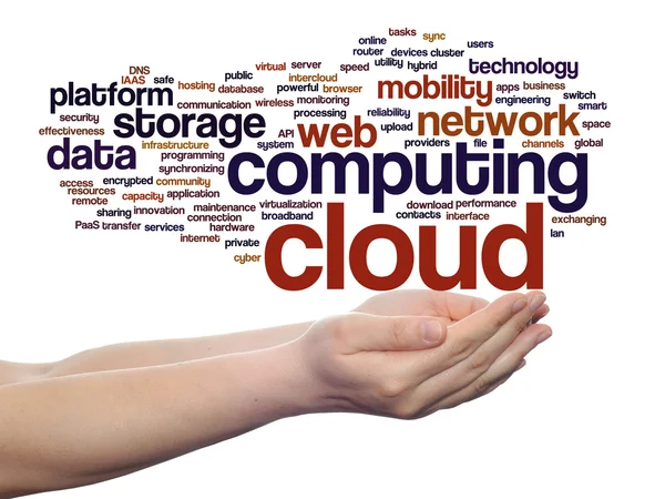 Обчислювальна технологія слово хмара — стокове фото