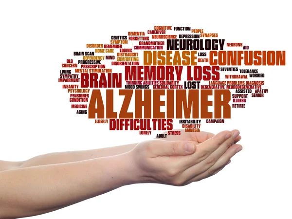 Wortwolke zur Alzheimer-Krankheit — Stockfoto