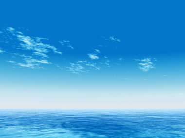 okyanus su dalgaları ve gökyüzü 