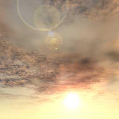 gündoğumu arka plan bulutlar ile 