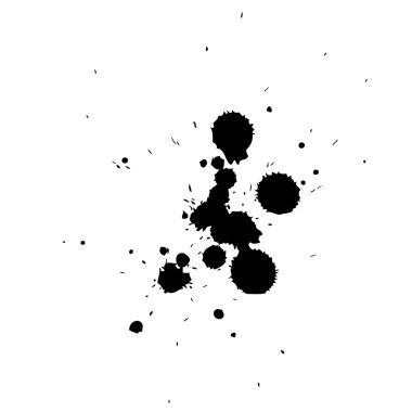 siyah damla siluetleri