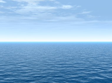 okyanus su dalgaları ve gökyüzü 