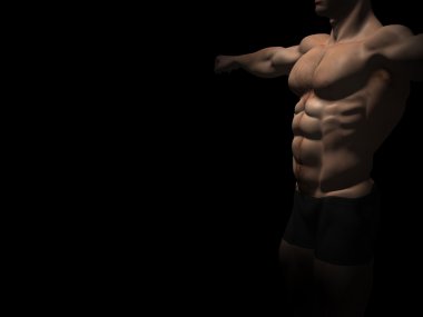 genç erkek erkek vücut geliştirmeci 